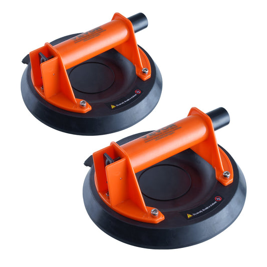 VEVOR Glass Suction Cup, 203 mm 2 Pack 278 kg Capacity, Vacuum Suction Cup with ABS Handle and Carry Box, Heavy Duty Industrial Suction Cup Lifter Tool for Glass, Granite, Tile, Metal, Wood Lifting