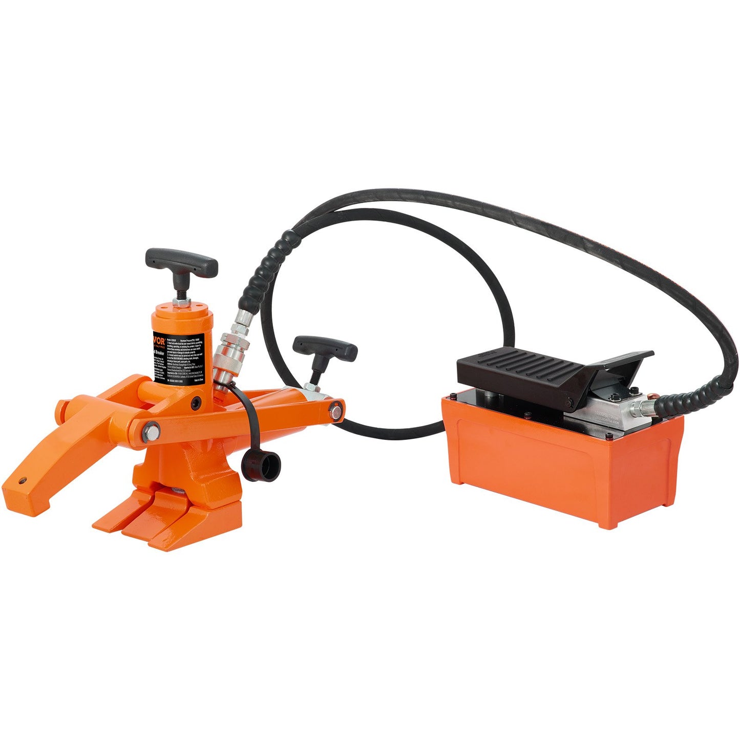 VEVOR Hydraulic Bead Breaker, 1000 PSI Tire Bead Breaker with Metal Foot Pump, Heavy-duty Steel Bead Breaker Tool for Tractors, Trucks, Buses, Lawn Mowers, ATVs