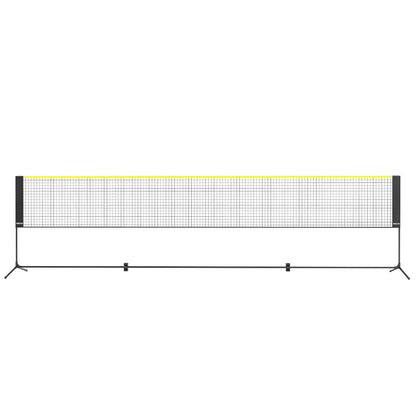 VEVOR Badminton Net, Height Adjustable Volleyball Net, 17ft Wide Foldable Pickleball Net, Portable Easy Setup Tennis Net Set with Poles, Stand and Carry Bag, for Kids Backyard Game Indoor Outdoor Use