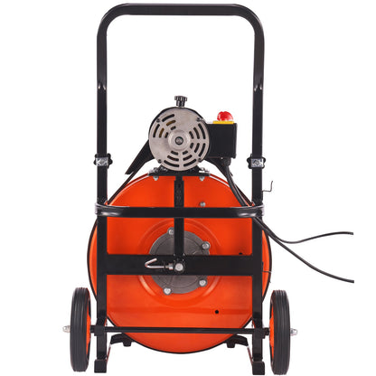 VEVOR Drain Cleaner Machine Electric Drain Auger 100 FT x 3/4In Auto Feed