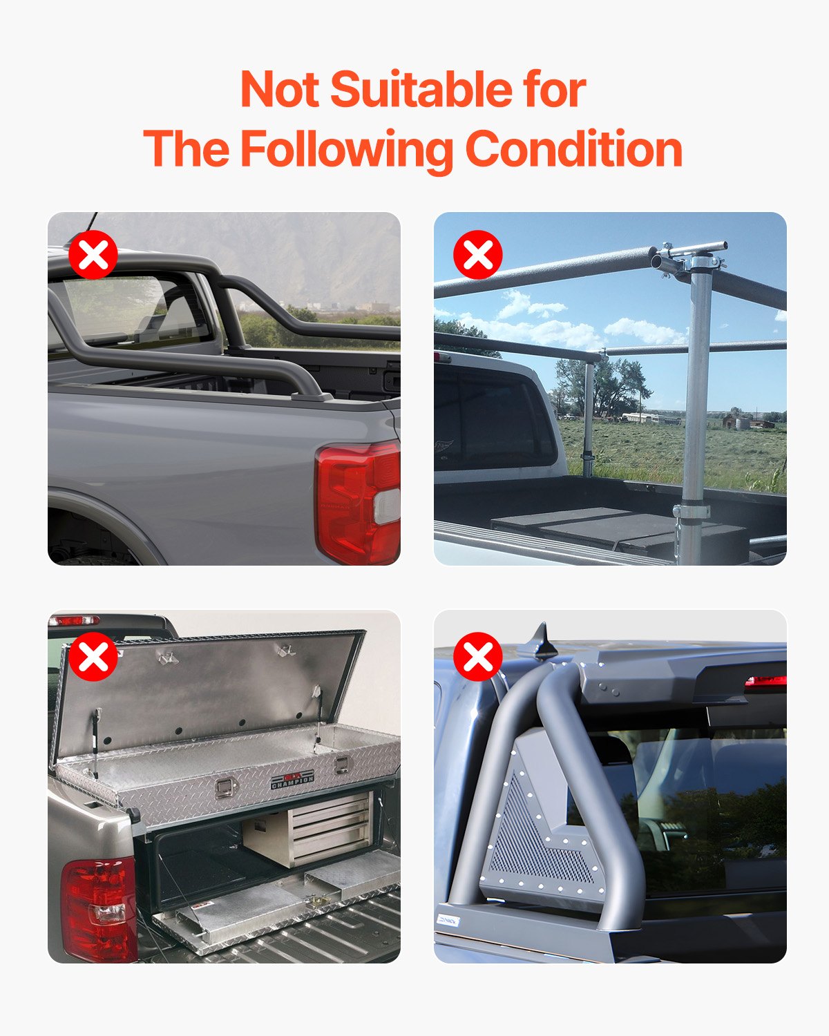 VEVOR Tri-Fold Truck Bed Tonneau Cover, Compatible with 2019-2024 Chevy Silverado GMC Sierra 1500 (NOT FIT 19-24 Classic) 1775 mm Bed, Fit 1775 x 1608 mm Inside Bed, 181.4 kg Load Capacity, Black