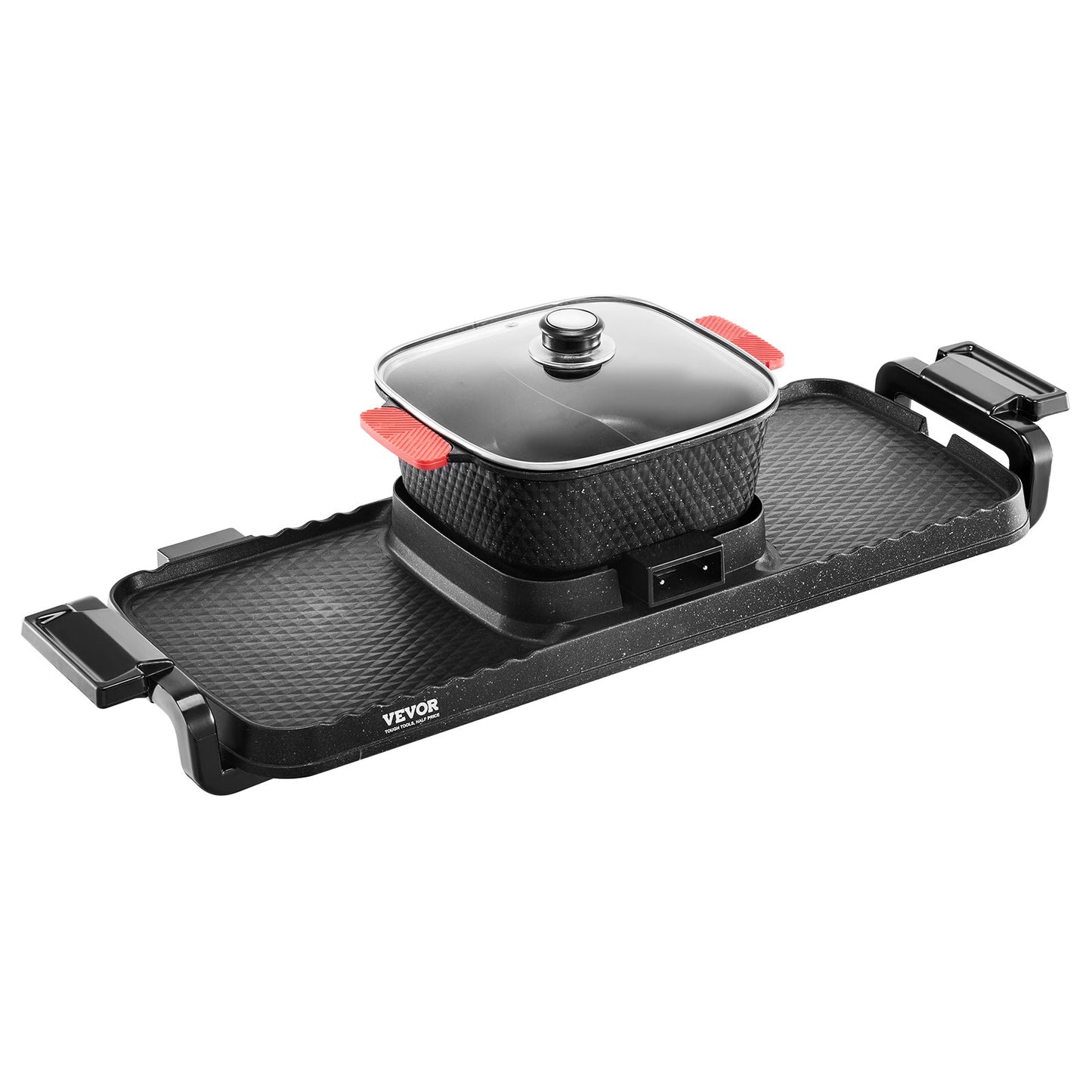 VEVOR Hot Pot with Grill 2300W 2-in-1 Electric Smokeless BBQ with Removable Pot