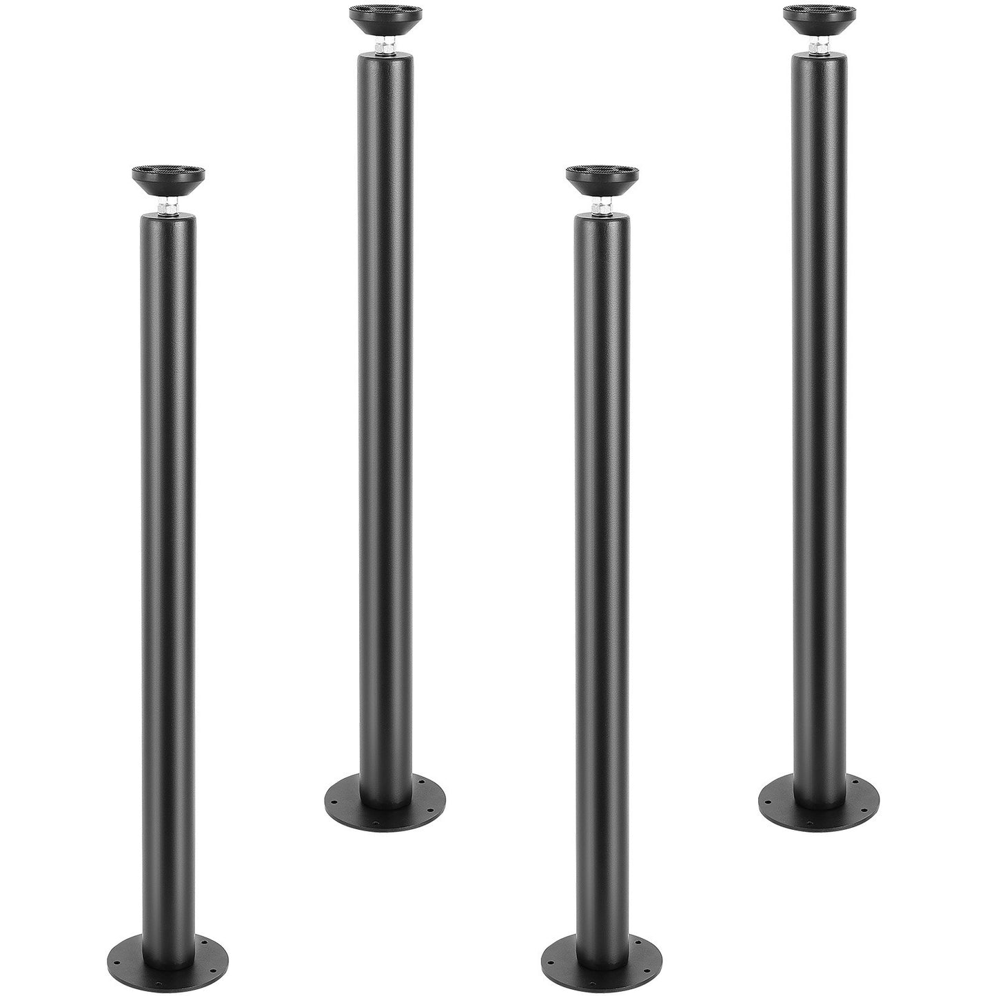 VEVOR 711.2MM Adjustable Desk Legs, Reinforced Steel Office Table Furniture legs Set of 4 for DIY, 544.3KG Load Capacity Heavy Duty Desk Legs, Quick Instalation Legs with Adjustable Foot Cup Black
