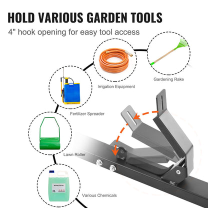 VEVOR Trimmer Rack, 3 Place Weeder Trimmer Rack, Locking Trim Holder Landscape Trailer Rack Carrier Mount on Open Pickup/Trailer Enclosed Trailers, Pair