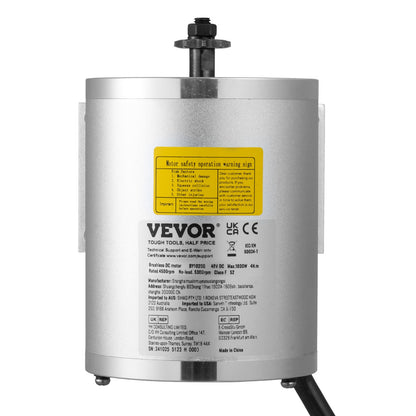 VEVOR 1800W Electric Brushless DC Motor 48V 4500rpm Motor for E-Bike Dirt Bike