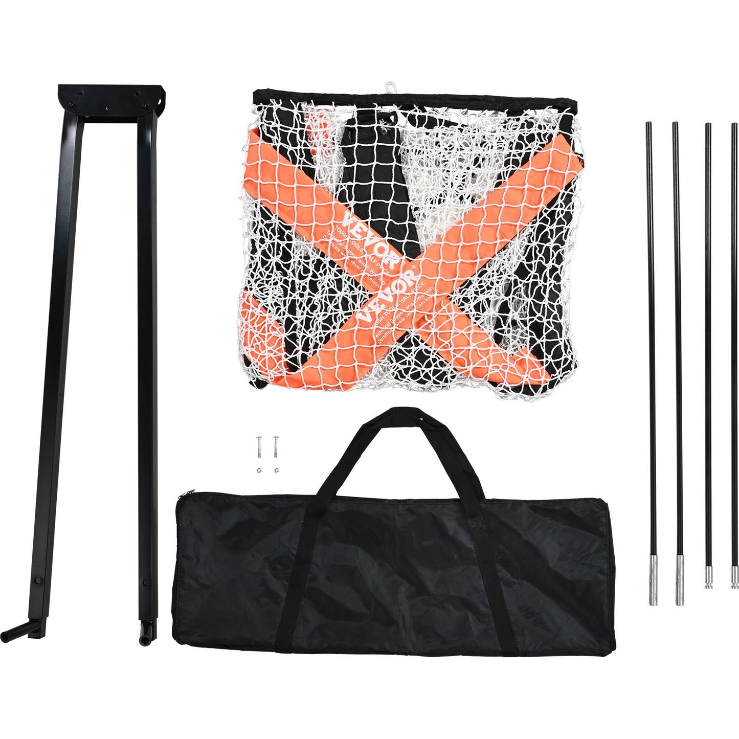 VEVOR Lacrosse Goal, 1.8mx1.8m Lacrosse Net, Portable Lacrosse Goal with Carry Bag, Fiberglass Rod Backyard Lacrosse Training Equipment, Easy Setup Collegiate Goal, Perfect for Youth Adult Training