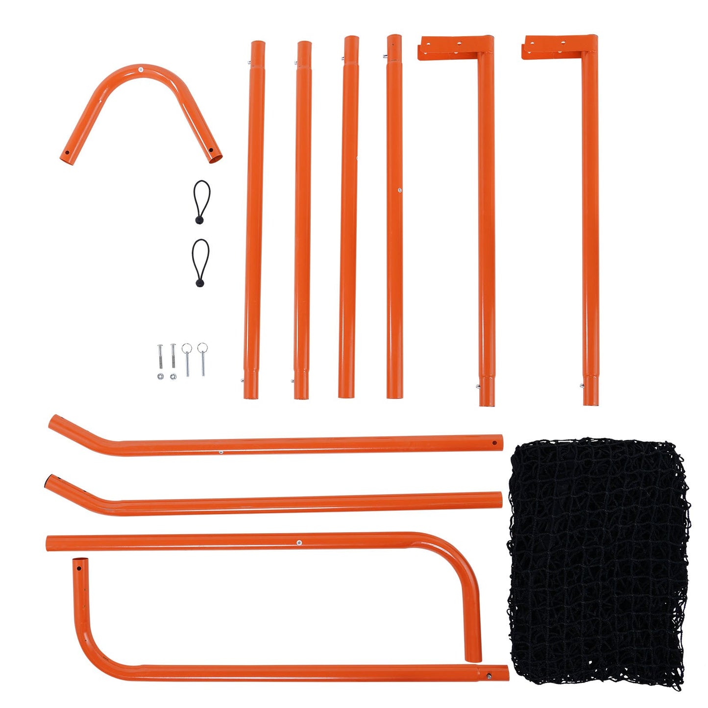 VEVOR Lacrosse Goal, 1.8mx1.8m Lacrosse Net, Folding Portable Backyard Lacrosse Training Equipment, Steel Frame Training Net, Quick & Easy Setup Lacrosse Goal, Perfect for Youth Adult Training, Orange