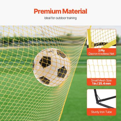 VEVOR 7x7FT Soccer Rebounder Portable Soccer Trainer Net with Portable Bag