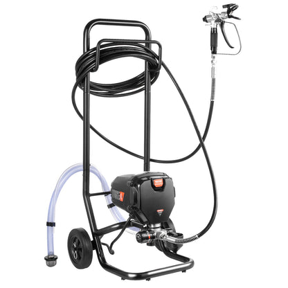 VEVOR Stand Airless Paint Sprayer, 750W 3000PSI High Efficiency Electric Airless Sprayer With Cart, Fine And Even Painting Effect, Paint Sprayers for Home Interior and Exterior Furniture and Fences