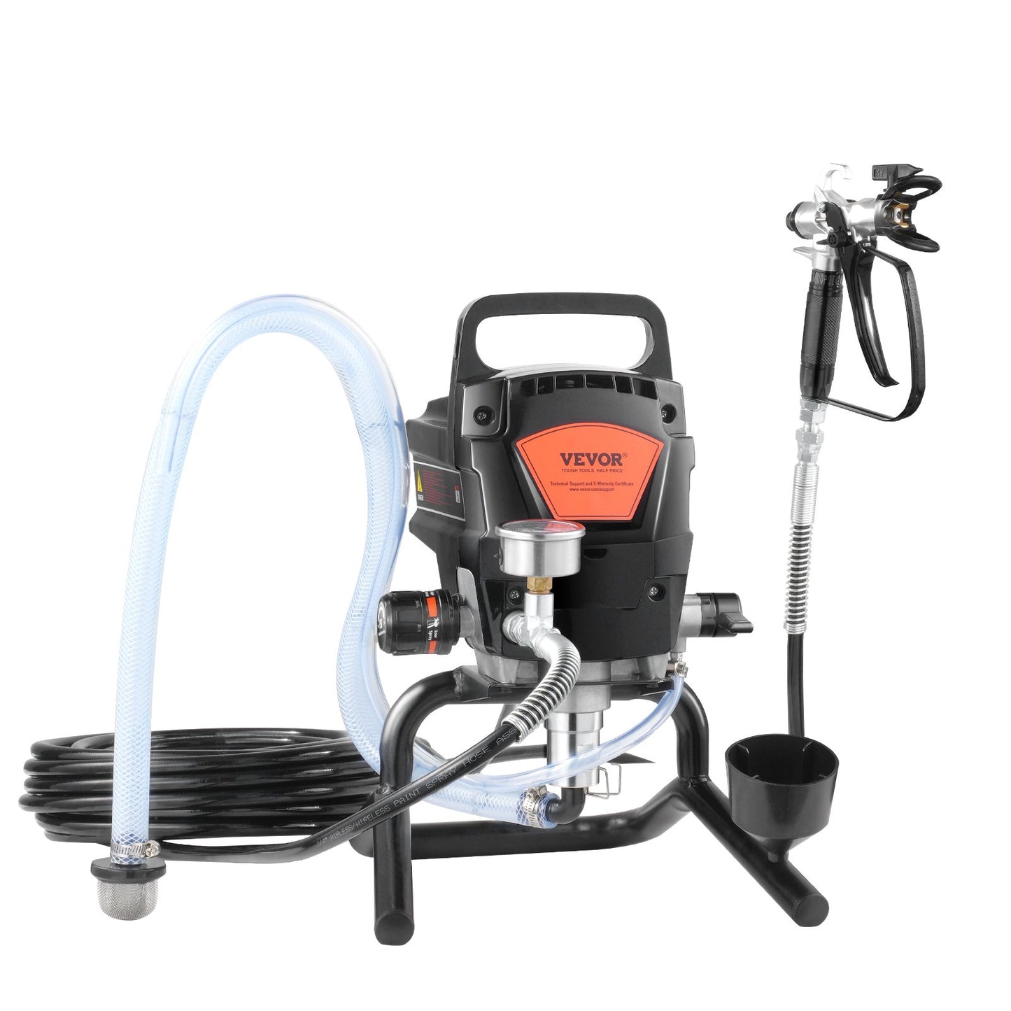 VEVOR Stand Airless Paint Sprayer, 950W 3000PSI High Efficiency Electric Airless Sprayer, Fine And Even Painting Effect, Handheld Paint Sprayers for Home Interior and Exterior Furniture and Fences