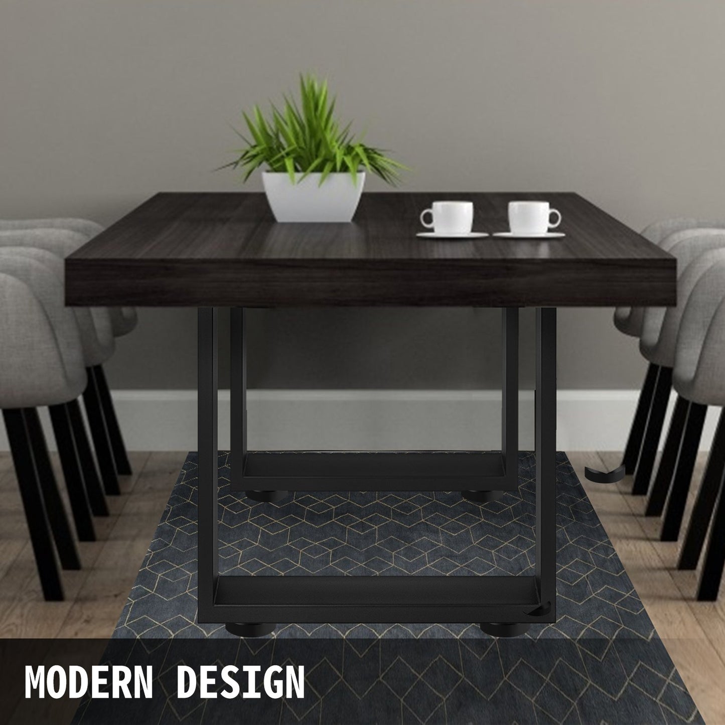 VEVOR Black Metal Table Legs Set of 2 Steel Table Legs 800x720 MM Dining Table Legs Office Table Legs Computer Desk Legs Steel Bench Legs Country Style Table Legs DIY Furniture Legs