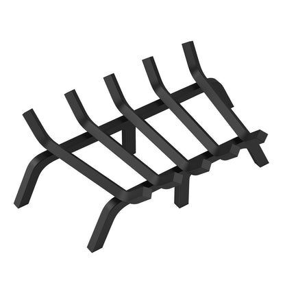 VEVOR Fireplace Log Grate, 533.4mm Heavy Duty Fireplace Grate with 6 Support Legs, 19.05mm Solid Powder-coated Steel Bars, Log Firewood Burning Rack Holder for Indoor and Outdoor Fireplace