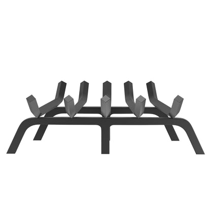 VEVOR Fireplace Log Grate, 533.4mm Heavy Duty Fireplace Grate with 6 Support Legs, 19.05mm Solid Powder-coated Steel Bars, Log Firewood Burning Rack Holder for Indoor and Outdoor Fireplace