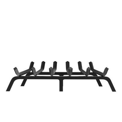 VEVOR Fireplace Log Grate, 685.8mm Heavy Duty Fireplace Grate with 6 Support Legs, 19.05mm Solid Powder-coated Steel Bars, Log Firewood Burning Rack Holder for Indoor and Outdoor Fireplace