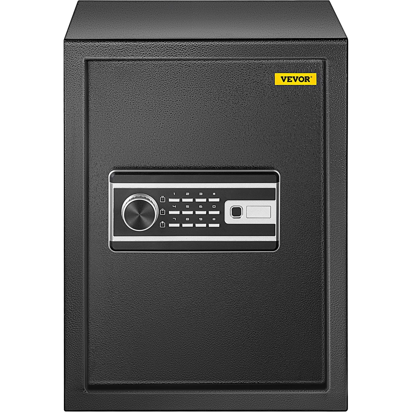 VEVOR Safe Box, 2.1 CU.FT Fingerprint Safe Box for Money w/ 2 Keys & Digital Keypad, Q235 Steel Safe Box for Storing Cash, Jewelry, Pistols, Documents, Watches in Home & Office & Hotel