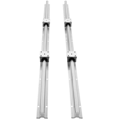 VEVOR Linear Guide Rail Set, SBR16 1000mm, 2 PCS 39.4 in/1000 mm SBR16 Guide Rails and 4 PCS SBR16UU Slide Blocks, Linear Rails and Bearings Kit for Automated Machines DIY Project CNC Router Machines