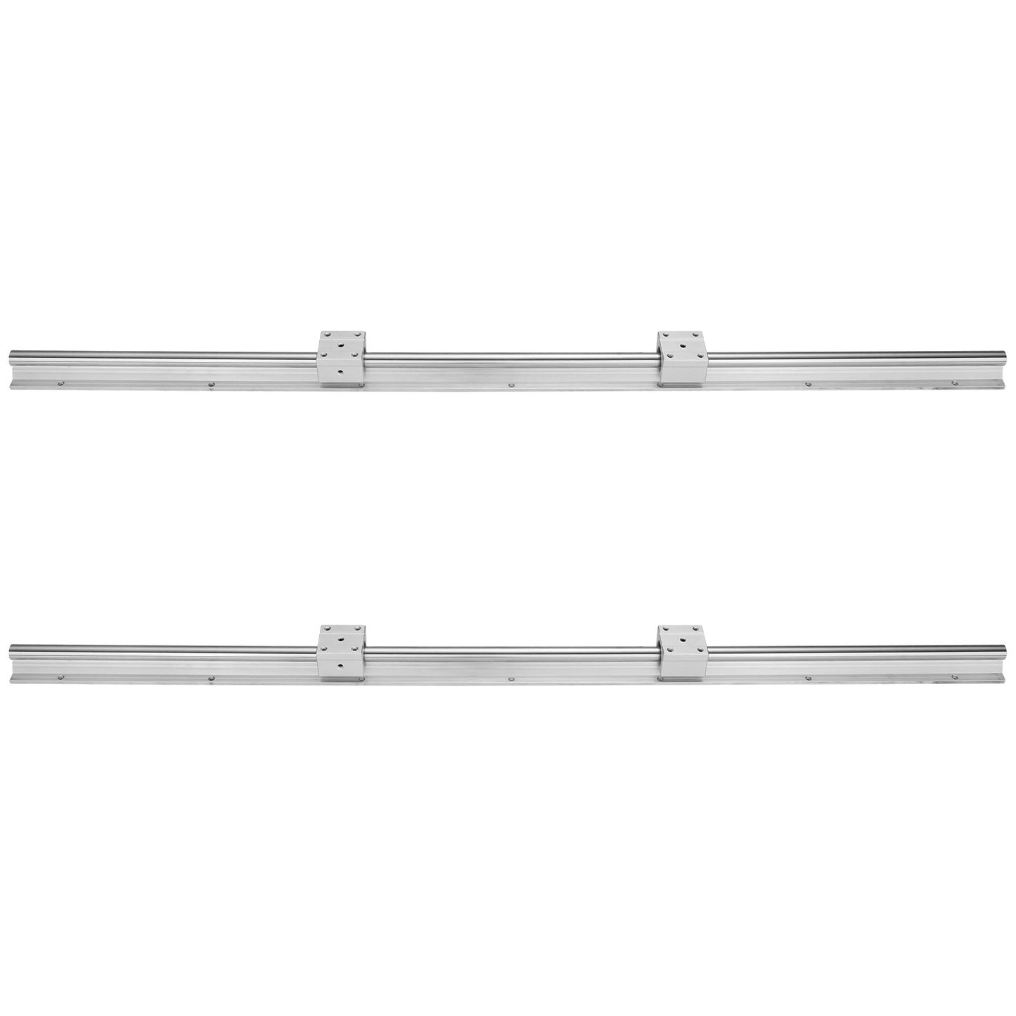 VEVOR Linear Guide Rail Set, SBR16 1000mm, 2 PCS 39.4 in/1000 mm SBR16 Guide Rails and 4 PCS SBR16UU Slide Blocks, Linear Rails and Bearings Kit for Automated Machines DIY Project CNC Router Machines