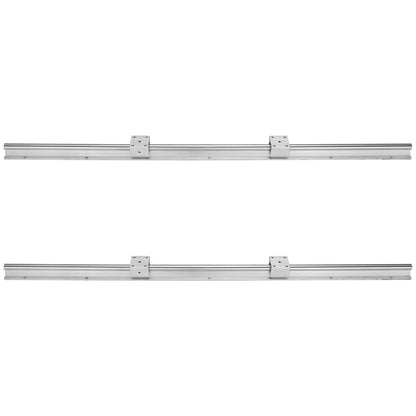 VEVOR Linear Guide Rail Set, SBR16 1000mm, 2 PCS 39.4 in/1000 mm SBR16 Guide Rails and 4 PCS SBR16UU Slide Blocks, Linear Rails and Bearings Kit for Automated Machines DIY Project CNC Router Machines