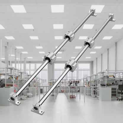 VEVOR Linear Guide Rail Set, SFC20 1200mm, 2 PCS 47.2 in/1200 mm SFC20 Guide Rails 4 PCS SC20 Slide Blocks 4 PCS Rail Supports, Linear Rails and Bearings Kit for Automated Machines CNC DIY Project