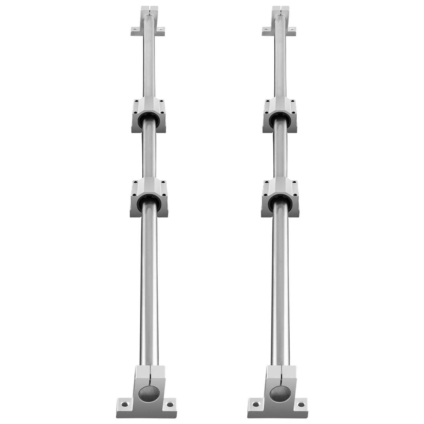 VEVOR Linear Guide Rail Set, SFC20 1200mm, 2 PCS 47.2 in/1200 mm SFC20 Guide Rails 4 PCS SC20 Slide Blocks 4 PCS Rail Supports, Linear Rails and Bearings Kit for Automated Machines CNC DIY Project