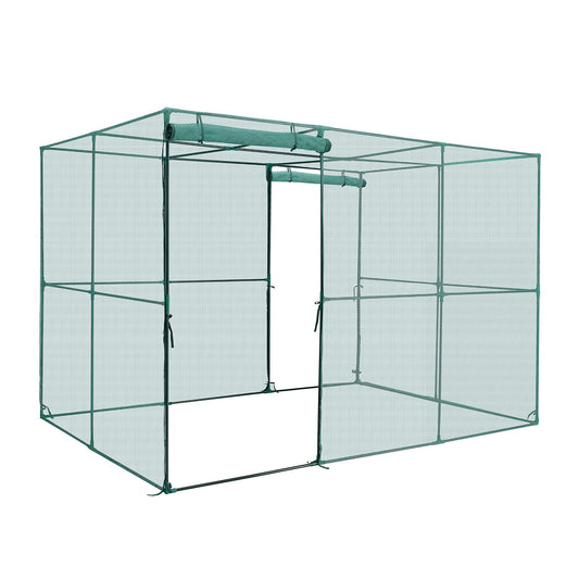 Crop Cage, 2.9 x 1.94 x 1.94 m Plant Protection Tent with Zippered Door, Wind-Resistant Tall Crop Cage, Easy to Install, Outdoor Raised Bed Cover, Tomato Plant Netting for Garden Patio Lawn