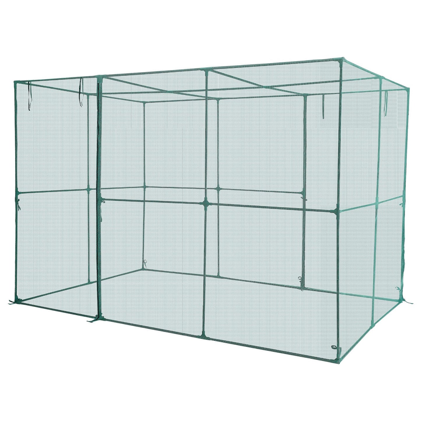 Crop Cage, 2.9 x 1.94 x 1.94 m Plant Protection Tent with Zippered Door, Wind-Resistant Tall Crop Cage, Easy to Install, Outdoor Raised Bed Cover, Tomato Plant Netting for Garden Patio Lawn