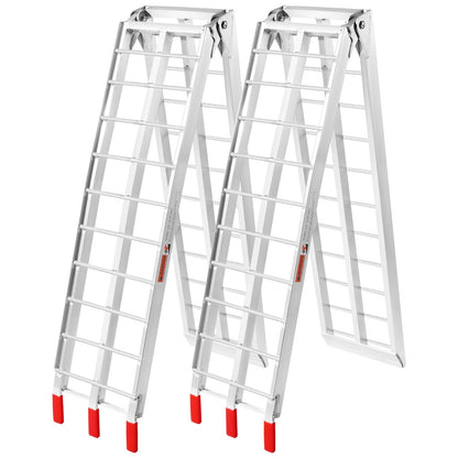VEVOR Aluminum Ramp 1500 LBS Foldable Loading Ramps for Pickup Trucks Bed 2 PCS