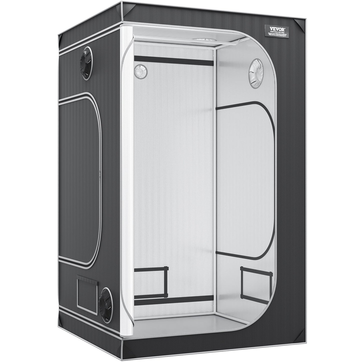 VEVOR Grow Tent 48 x 48 x 80 in Indoor Growing Tent Hydroponic Window Door Tray