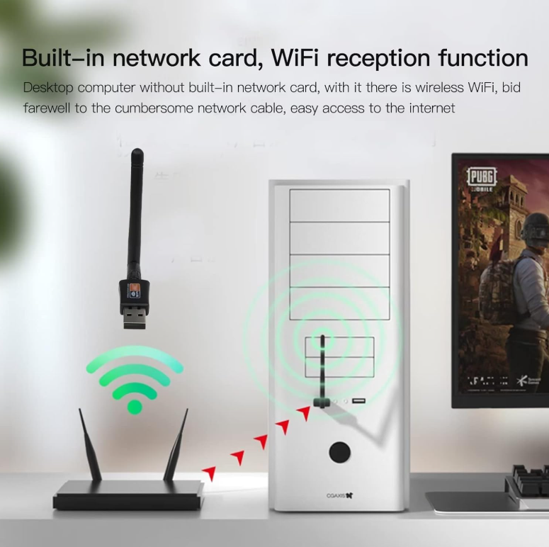 Mini 600Mbps USB WiFi Adapter 2.4GHz 5G