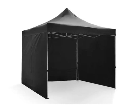 Portable Water-Resistant Gazebo 2x2 M - Black / With Sidewalls