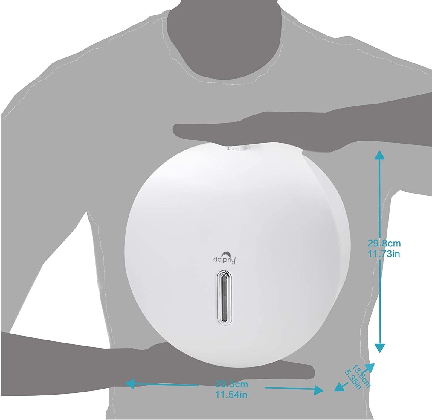 PLAZA Jumbo Toilet Roll Dispenser - White
