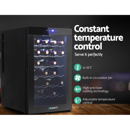 Devanti Wine Fridge Cooler 28 Bottles